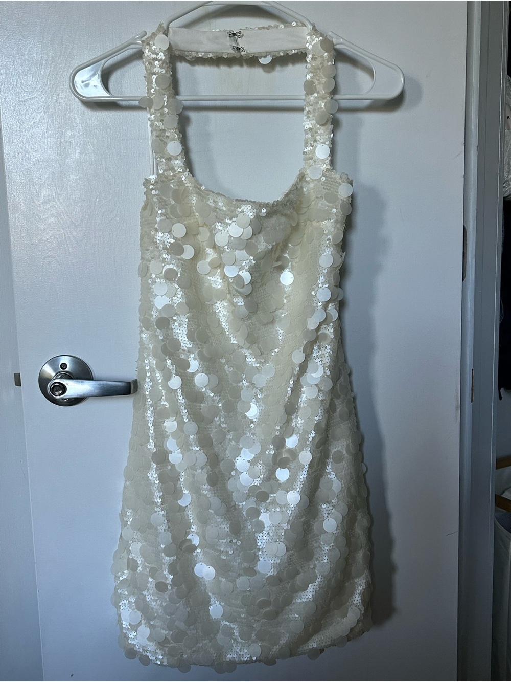 Ivory Sequin Tank Dress - Elegant Women’s Party Dress